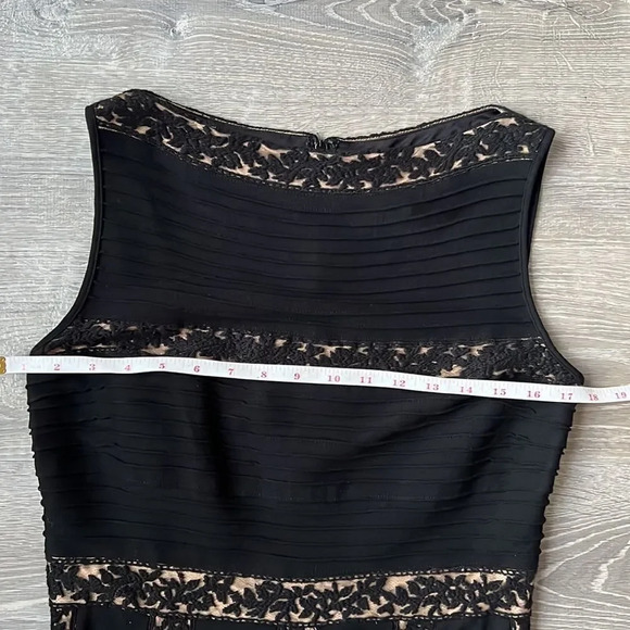 Tadashi Shoji Black Midi Dress with Lace Accents - Picture 14 of 16